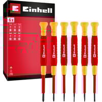 EINHELL Präzisions-Schraubendreher Set VDE, 6-teilig rot/gelb