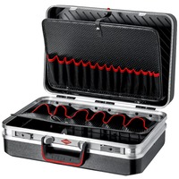 KNIPEX Werkzeugkoffer "Vision24" 00 21 20 LE, Werkzeugkiste schwarz, Umlaufender Doppel-Aluminiumrahmen
