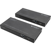 Digitus 4K HDBaseT 2.0 HDMI KVM Extender Set, HDMI Verlängerung schwarz, 150 m
