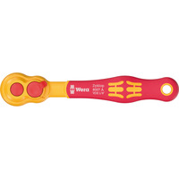 Wera 8007 A VDE Zyklop Knarre, 1/4" rot/gelb, Knarre mit Umschalthebel