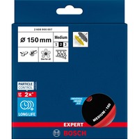 Bosch Professional Expert Multiloch Universalstützteller, mittelhart, Ø150mm, M8+5/16", Schleifteller schwarz, für Exzenterschleifer