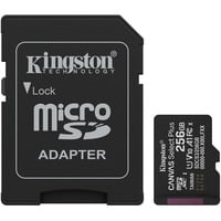 Kingston Canvas Select Plus 256 GB MicroSDXC, Speicherkarte schwarz, UHS-I U1, Class 10, V10