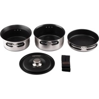 Petromax Dimego Kochgeschirr, Topf-Set edelstahl/schwarz, 4-teilig