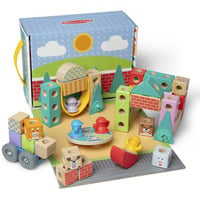 Spin Master Melissa & Doug - Blockables Stadt Spielset, Konstruktionsspielzeug 