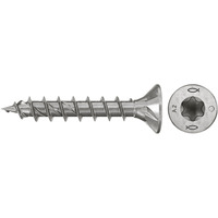 fischer Spanplattenschraube PowerFast II 4,0x35 Senkkopf TX 200 Stück, mit Vollgewinde, Edelstahl A2