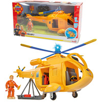 Simba Feuerwehrmann Sam Hubschrauber Wallaby II mit Figur, Spielfahrzeug