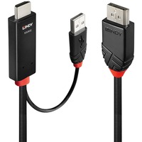 Lindy Adapterkabel HDMI > DisplayPort schwarz/rot, 1 Meter