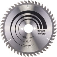 Bosch PRO Wood Kreissägeblatt, Ø 190mm, 48Z Bohrung 30mm, für Handkreissägen