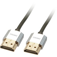 Lindy CROMO Slim High-Speed-HDMI-Kabel mit Ethernet schwarz, 1 Meter