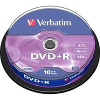 Verbatim DVD+R 4,7 GB, DVD-Rohlinge 16fach, 10 Stück