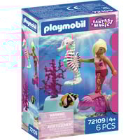 PLAYMOBIL 72109 Fantasy & Magic Meerjungfrau mit Seepferdchen, Konstruktionsspielzeug 