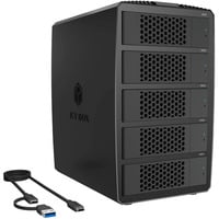 ICY BOX Heart RAID 3705 IB-RD3705-CU3, RAID-Gehäuse schwarz, 5-Bay RAID-System