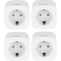 Bosch Smart Home Zwischenstecker Kompakt [+], Schaltsteckdose weiß, 4er Pack