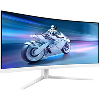 Philips Evnia 34M2C5501A, Gaming-Monitor 86.4 cm (34 Zoll), weiß, WQHD, VA, Curved, Ambiglow, Dynamic Lighting, USB-Hub, 180Hz Panel