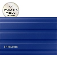 SAMSUNG Portable SSD T7 Shield 2 TB, Externe SSD blau, USB-C 3.2 Gen 2 (10 Gbit/s), extern