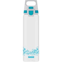 SIGG Trinkflasche Total Clear One MyPlanet "Aqua" 0,75L transparent/hellblau, Ein-Hand-Verschluss ONE