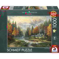 Schmidt Spiele Thomas Kinkade Studios: Herbstabend am See, Puzzle 1000 Teile