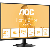 AOC 27B31H, LED-Monitor 68.6 cm (27 Zoll), schwarz, FullHD, IPS, Adaptive-Sync, HDMI, VGA, 120Hz Panel