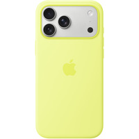 Apple Silikon Case mit MagSafe, Handyhülle neon-gelb, iPhone 17 Pro Max