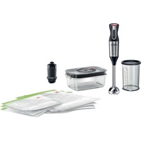 Bosch Home Stabmixer ErgoMixx Style MS6CM61V2 edelstahl/schwarz, 1.000 Watt, mit Vakuum-Frischhaltesystem
