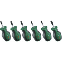 Bosch Kurzschraubendreher Set, 6-teilig grün/schwarz, 6-teilig