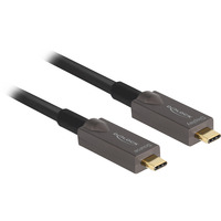 DeLOCK Aktives Optisches USB-C 4K Video + Daten + PD Kabel schwarz, 3 Meter, PD 60 Watt