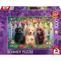 Schmidt Spiele Süße Welpenszene, Puzzle 1000 Teile