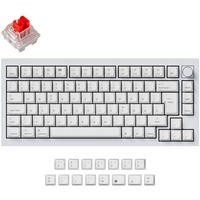 Keychron Q1 Version 1 Knob, Gaming-Tastatur weiß, DE-Layout, Keychron K Pro Red, Hot-Swap, Aluminiumrahmen, RGB