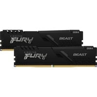 Kingston FURY DIMM 32 GB DDR4-3200 (2x 16 GB) Dual-Kit, Arbeitsspeicher schwarz, KF432C16BB1K2/32, Beast, INTEL XMP