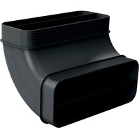 Bosch Home 90° Flachkanalbogen HEZ9VDSB2, Rohr schwarz, vertikal, männlich