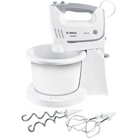 Bosch Home Handmixer ErgoMixx standn'bowl MFQ36460 weiß/grau, 450 Watt, mit Schüssel und Geräteständer