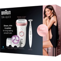 Braun Silk-épil 9-980 SensoSmart, Epiliergerät weiß/roségold, inkl. Silk-épil Bikinitrimmer