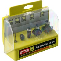 Ryobi Fräserset RAKRBS5, 5-teilig 6mm-Schaft