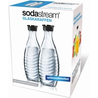 SodaStream Glaskaraffe Duopack, Kanne transparent/schwarz, für Penguin- und Crystal-Sprudler