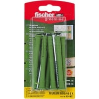 fischer Nageldübel N GREEN 8x80/50 S K grün, 10 Stück, mit Schraube