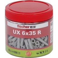 fischer Universaldübel UX 6x35 R, Dose grau, 185 Stück