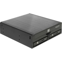 DeLOCK 5.25" Wechselrahmen für 1 x 5.25" Slim Laufwerk + 2 x 2.5" SATA HDD / SSD, Einbaurahmen schwarz