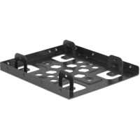 DeLOCK Aluminium Einbaurahmen 2 x 2.5" zu 3.5" schwarz