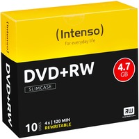 Intenso DVD+RW 4,7 GB, DVD-Rohlinge 4fach, 10 Stück