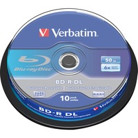 Verbatim BD-R 50 GB, Blu-ray-Rohlinge 6fach, 10 Stück, Retail