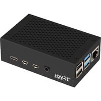 Joy-IT Aluminiumgehäuse für Raspberry Pi 4 B schwarz