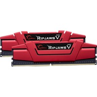 G.Skill DIMM 16 GB DDR4-2400 (2x 8 GB) Dual-Kit, Arbeitsspeicher rot, F4-2400C15D-16GVR, Ripjaws V, INTEL XMP