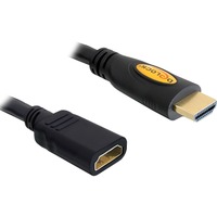 DeLOCK Verlängerungskabel High Speed HDMI mit Ethernet, HDMI A Stecker > HDMI A Buchse schwarz, 3 Meter
