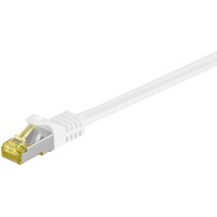 goobay Patchkabel RJ-45 SFTP, mit Cat 7 Rohkabel weiß, 25cm, 500 MHz