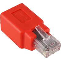 goobay RJ45 Crossover Adapter rot, Bulk