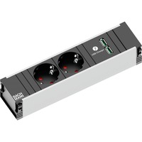 Bachmann CONI Modulträger 3-fach, 2x Strom, 2x USB-A, Steckdosenleiste Small, für CONI Einbaurahmen