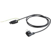 Bachmann Gerätezuleitung Kabel mit Erdanschluss, Schutzkontakt > GST18i3 schwarz, 2 Meter, für Steckdosenleisten