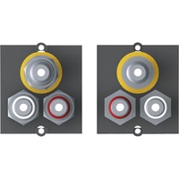 Bachmann  Custom Modul 1x Video + Cinch Stereo BVM-1 schwarz, für Tischsteckdosen