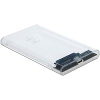 DeLOCK Externes Gehäuse für 2.5" SATA HDD / SSD mit SuperSpeed USB 10 Gbps (USB 3.1 Gen 2), Laufwerksgehäuse transparent