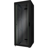 Digitus Netzwerkschrank Unique Serie - 800x800 mm (BxT), IT-Schrank schwarz, 32 Höheneinheiten